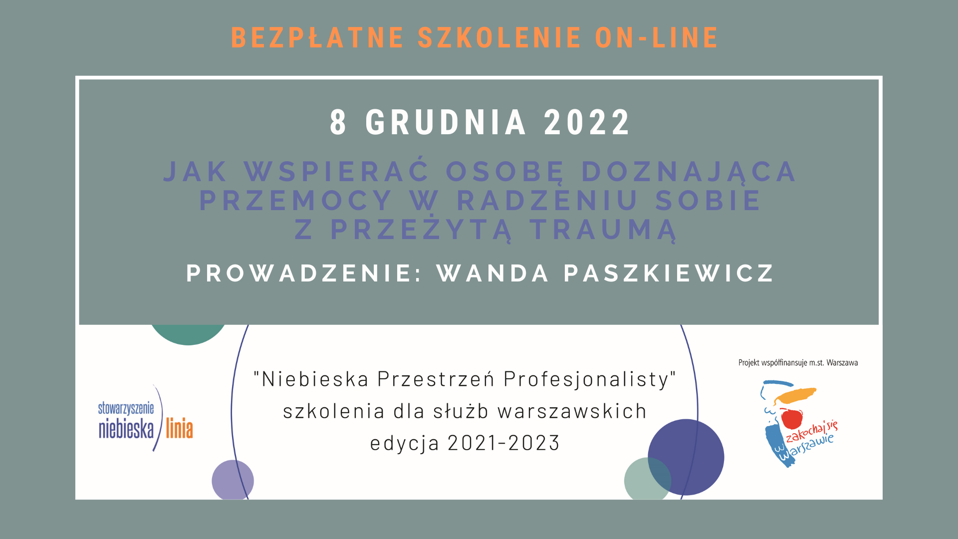 szkolenie online dla osób pracujących w obszarze przeciwdziałania przemocy